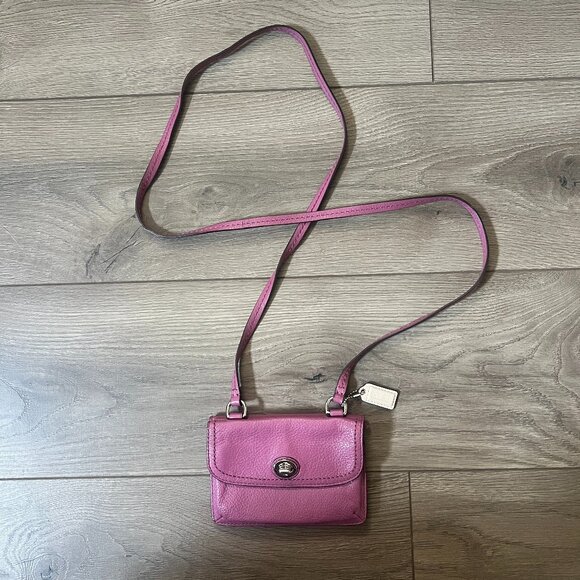 Coach Pink Leather Dylan Crossbody Wallet Bag - Picture 1 of 8